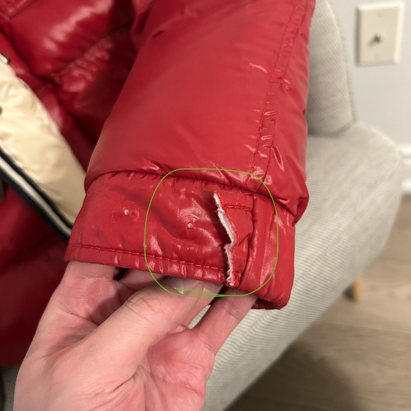 Moncler Red Down Jacket - Picture 9 of 11